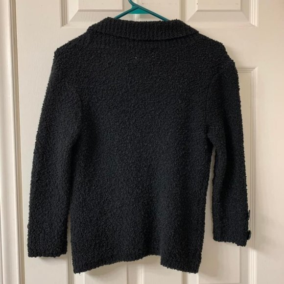 🌷3 for$20🌷ECI New York, US XS, Black V-Neck 3/4 Sleeve Button Detail Cardigan - Picture 4 of 8